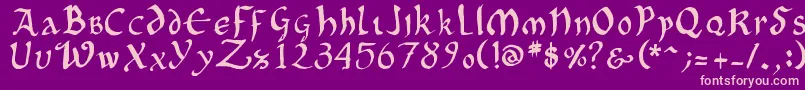 OncialePhf Font – Pink Fonts on Purple Background