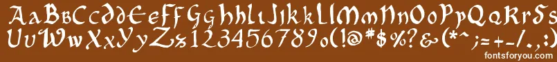 OncialePhf Font – White Fonts on Brown Background