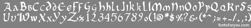 フォントOncialePhf – 灰色の背景に白い文字