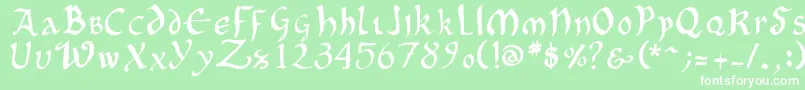 OncialePhf Font – White Fonts on Green Background