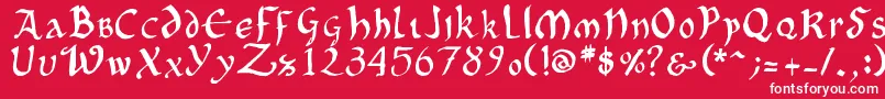 OncialePhf Font – White Fonts on Red Background