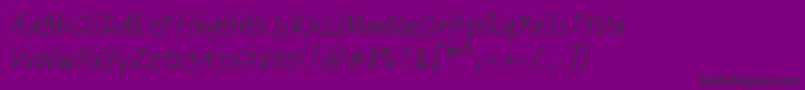 LinotypeFeltpenRegular-Schriftart – Schwarze Schriften auf violettem Hintergrund