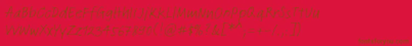 LinotypeFeltpenRegular Font – Brown Fonts on Red Background