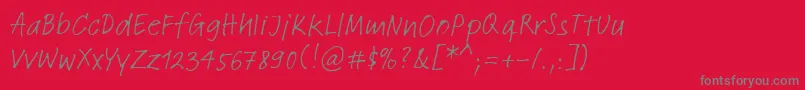 LinotypeFeltpenRegular Font – Gray Fonts on Red Background