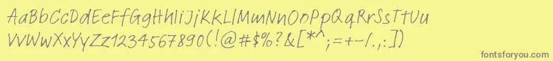 LinotypeFeltpenRegular Font – Gray Fonts on Yellow Background