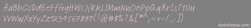 LinotypeFeltpenRegular Font – Pink Fonts on Gray Background