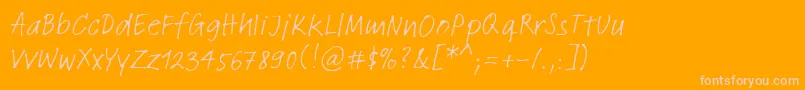LinotypeFeltpenRegular Font – Pink Fonts on Orange Background