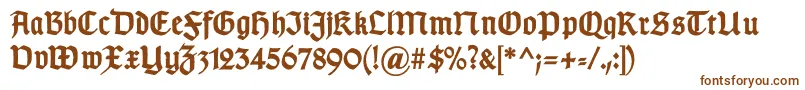 GotischbBold Font – Brown Fonts on White Background
