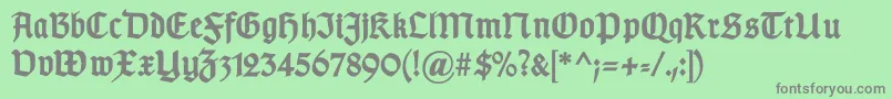 GotischbBold Font – Gray Fonts on Green Background