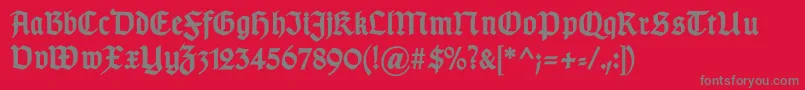 GotischbBold Font – Gray Fonts on Red Background