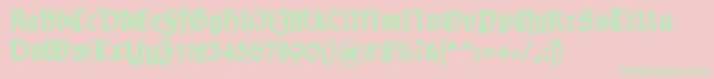 GotischbBold Font – Green Fonts on Pink Background