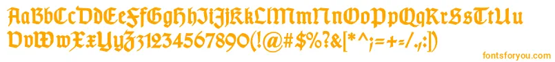 GotischbBold Font – Orange Fonts on White Background