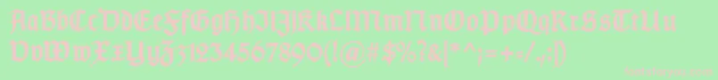 GotischbBold Font – Pink Fonts on Green Background