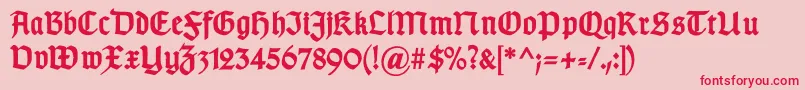 GotischbBold Font – Red Fonts on Pink Background