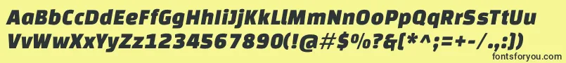 ChangaoneItalic Font – Black Fonts on Yellow Background