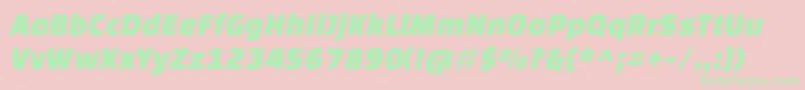 ChangaoneItalic Font – Green Fonts on Pink Background