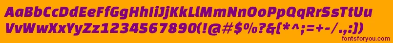 ChangaoneItalic Font – Purple Fonts on Orange Background