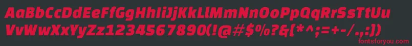 ChangaoneItalic Font – Red Fonts on Black Background
