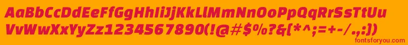 ChangaoneItalic Font – Red Fonts on Orange Background