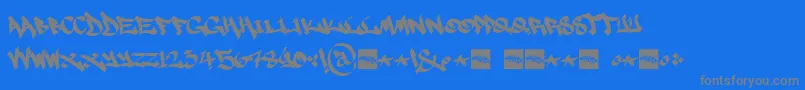 Шрифт MarsnevenekskClean – серые шрифты на синем фоне