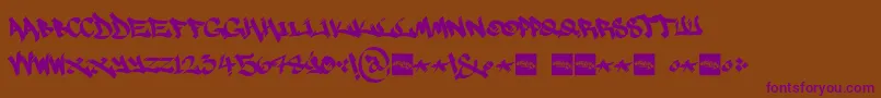 MarsnevenekskClean Font – Purple Fonts on Brown Background