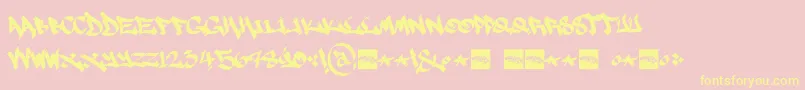 MarsnevenekskClean Font – Yellow Fonts on Pink Background