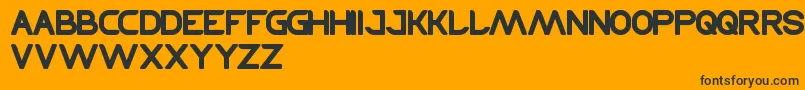 Technique Font – Black Fonts on Orange Background