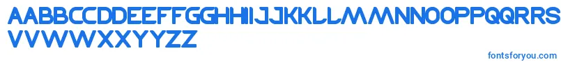 フォントTechnique – 白い背景に青い文字