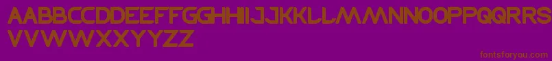 Technique Font – Brown Fonts on Purple Background