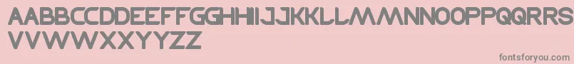 Technique Font – Gray Fonts on Pink Background