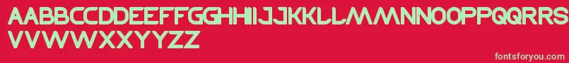 フォントTechnique – 赤い背景に緑の文字