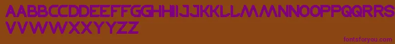 Technique Font – Purple Fonts on Brown Background