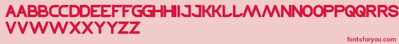 Technique Font – Red Fonts on Pink Background