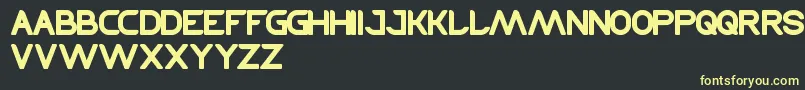 Technique Font – Yellow Fonts on Black Background