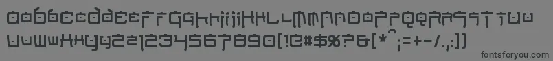 NipponTechCondensed Font – Black Fonts on Gray Background