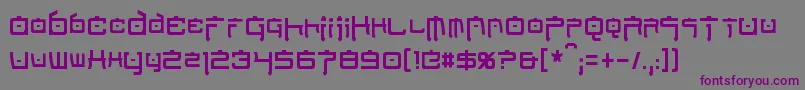 NipponTechCondensed Font – Purple Fonts on Gray Background