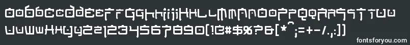 フォントNipponTechCondensed – 白い文字