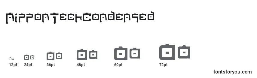 NipponTechCondensed Font Sizes