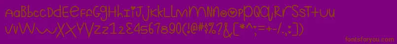 MfStillKindaRidiculous2 Font – Brown Fonts on Purple Background