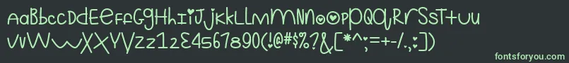 フォントMfStillKindaRidiculous2 – 黒い背景に緑の文字