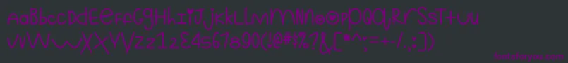 Czcionka MfStillKindaRidiculous2 – fioletowe czcionki na czarnym tle