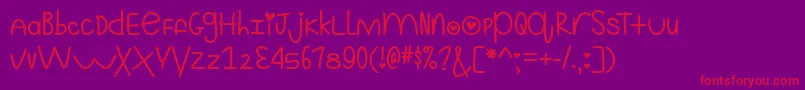 MfStillKindaRidiculous2 Font – Red Fonts on Purple Background