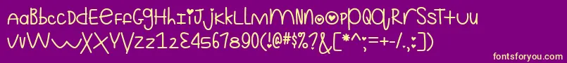 MfStillKindaRidiculous2 Font – Yellow Fonts on Purple Background