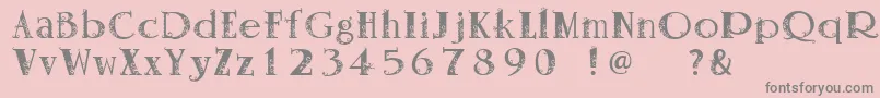 Vanessa Font – Gray Fonts on Pink Background