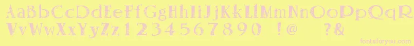 Vanessa Font – Pink Fonts on Yellow Background