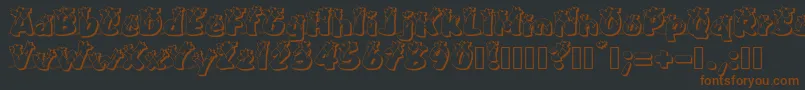 PullstarHolinight Font – Brown Fonts on Black Background