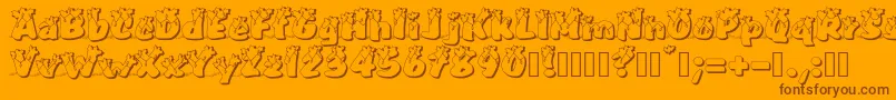 PullstarHolinight Font – Brown Fonts on Orange Background