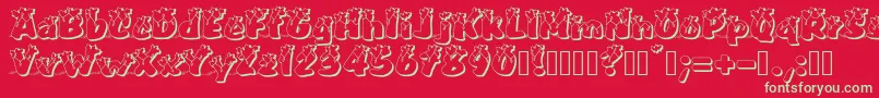 PullstarHolinight Font – Green Fonts on Red Background
