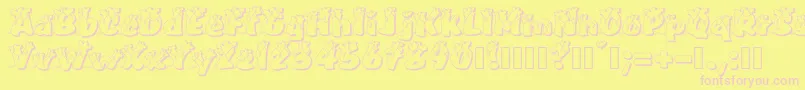 PullstarHolinight Font – Pink Fonts on Yellow Background