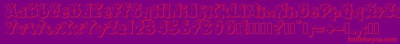 PullstarHolinight Font – Red Fonts on Purple Background